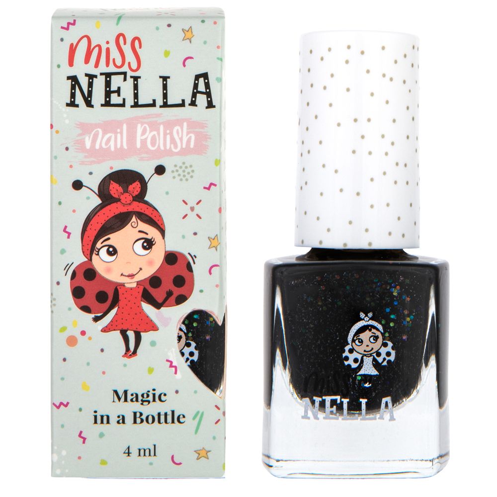 Surprise Party: 4ml Black Glitter Kids' Nail Polish