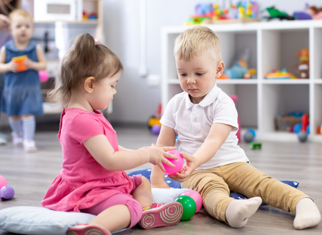 children learning to share