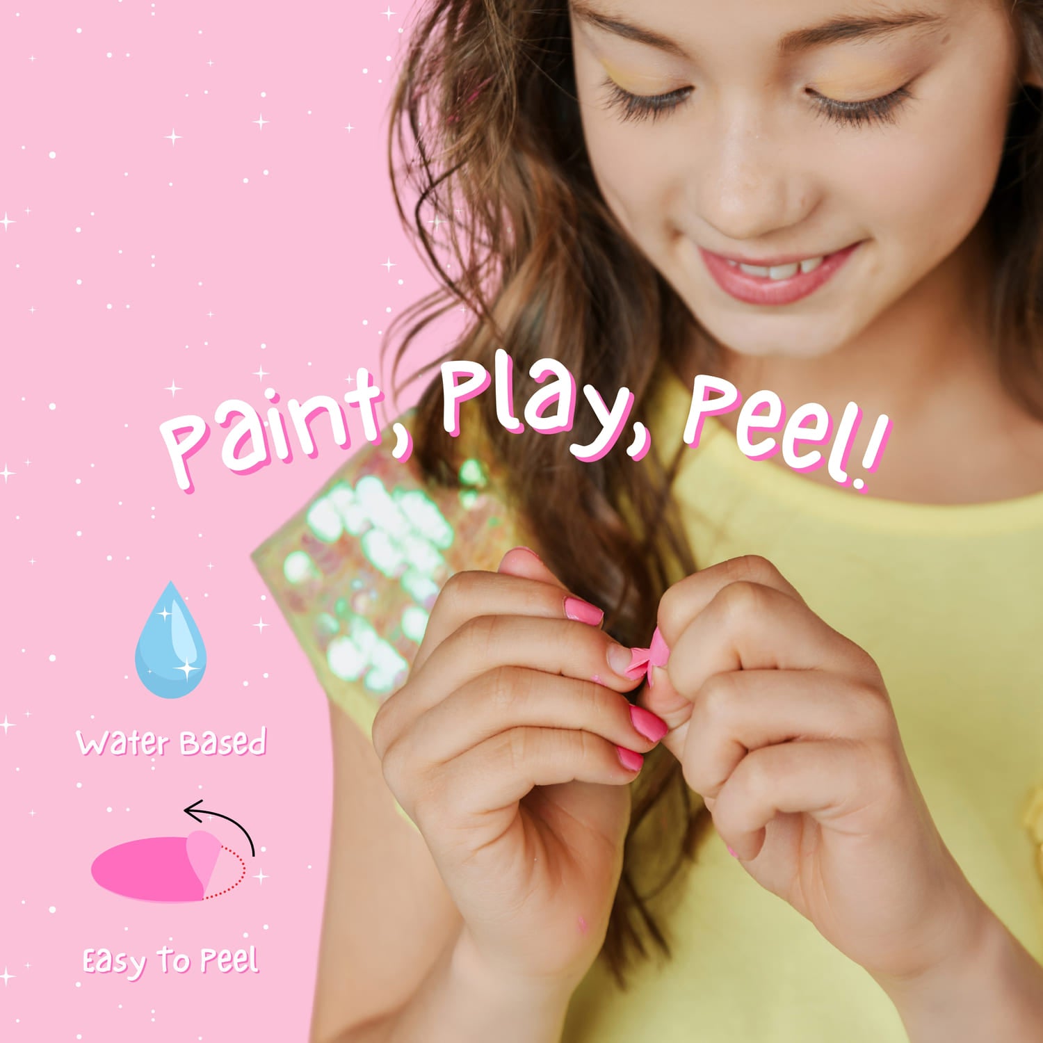 Pink A Boo: Pink Peel Off Nail Polish