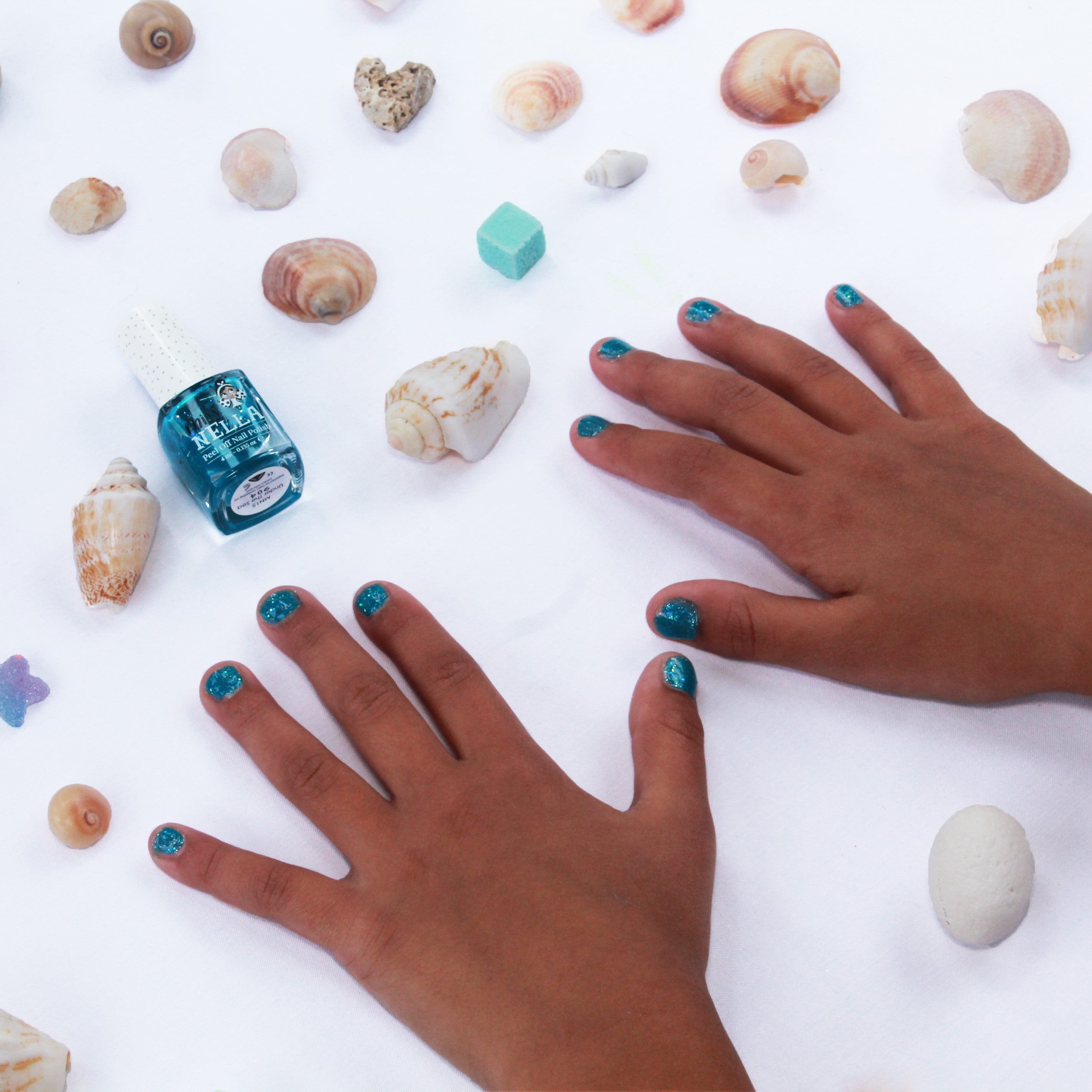 Under The Sea Glitter: 4ml Intense Blue Kids' Nail Polish